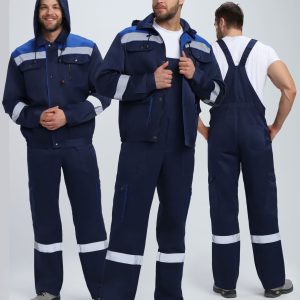 Костюм Нейч-2 СОП с капюшоном (тк.Смесовая,210) п/к, т.синий/васильковый