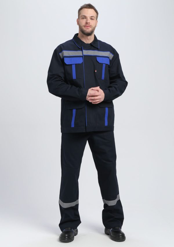 Костюм Итрорис-1 СОП (тк.Саржа,250) брюки, т.синий/васильковый