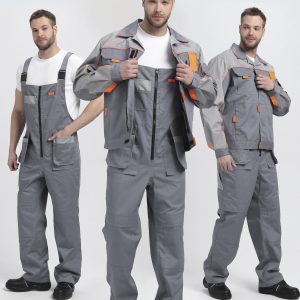 Костюм Драга-2 (тк.Смесовая МВО,240) п/к, серый/св.серый/оранжевый