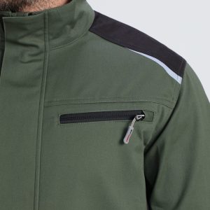 Куртка ProfLineLeader (тк.Хлопок/Спандекс,260), хаки/черный