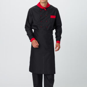 Костюм повара Шефирон (тк.Смесовая,120), черный/красный