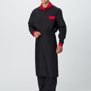 Костюм повара Шефирон (тк.Смесовая,120), черный/красный