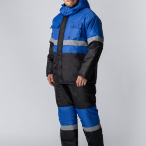 Костюм зимний Мегрес-2 СОП (тк.OxLine,90) п/к, васильковый/черный