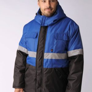 Костюм зимний Мегрес-2 СОП (тк.OxLine,90) п/к, васильковый/черный