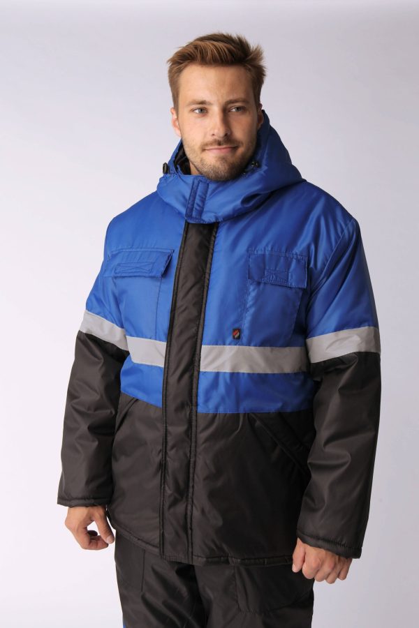 Костюм зимний Мегрес-2 СОП (тк.OxLine,90) п/к, васильковый/черный