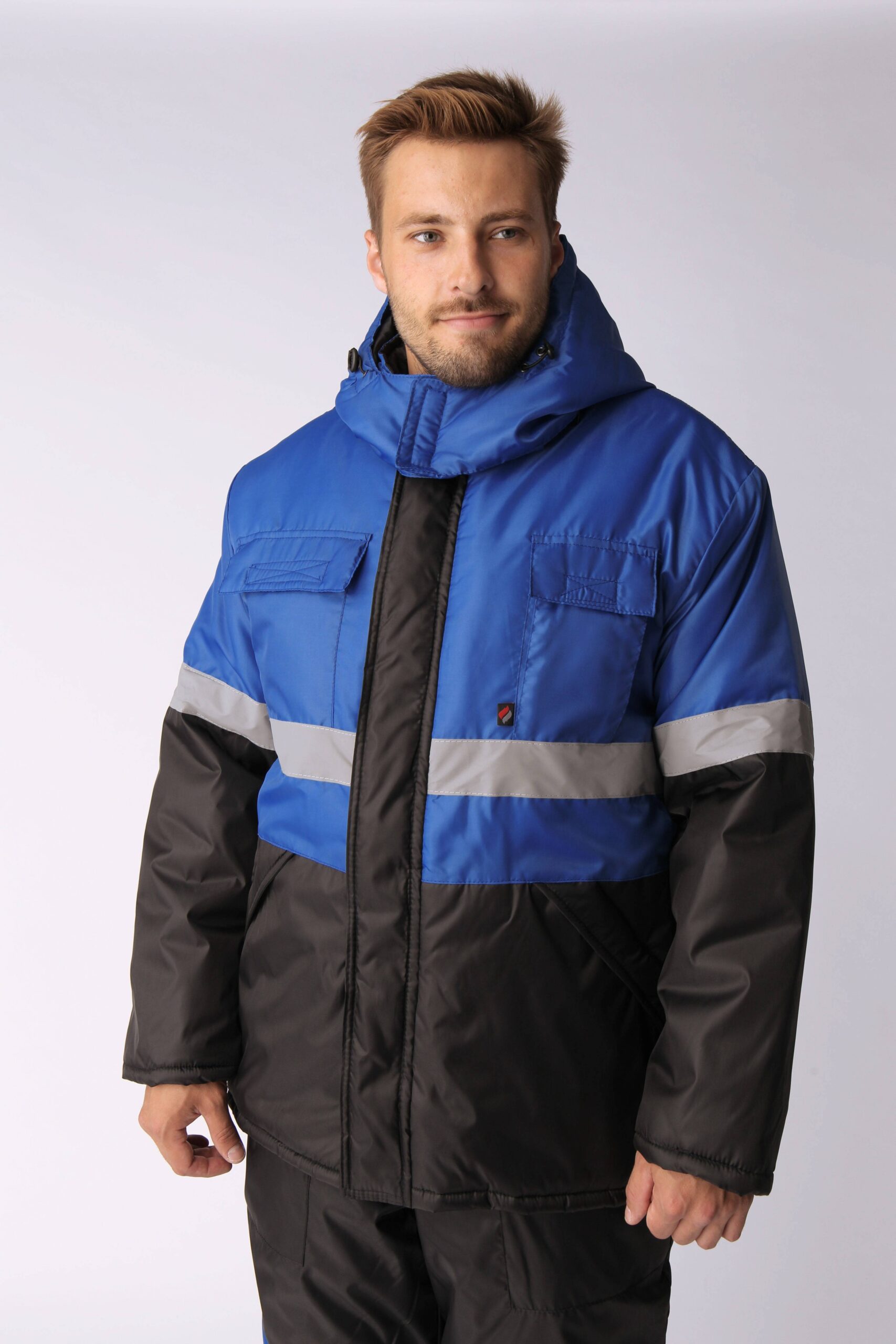 Костюм зимний Мегрес-2 СОП (тк.OxLine,90) п/к, васильковый/черный