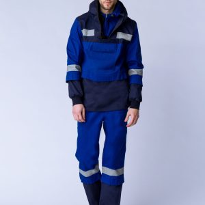 Костюм Антигнус-1 СОП (тк.Саржа,220) брюки, т.синий/васильковый