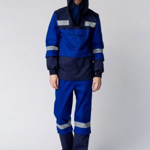 Костюм Антигнус-1 СОП (тк.Саржа,220) брюки, т.синий/васильковый