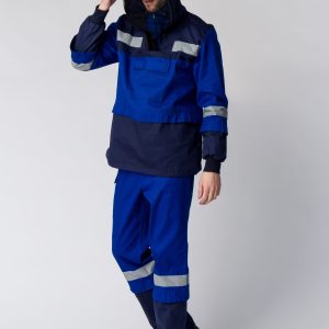 Костюм Антигнус-1 СОП (тк.Саржа,220) брюки, т.синий/васильковый