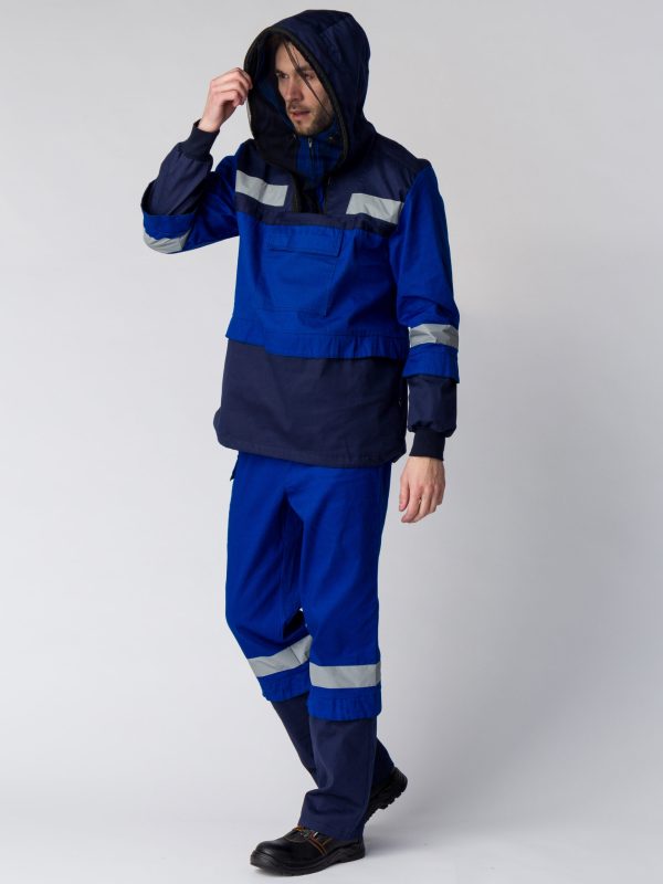 Костюм Антигнус-1 СОП (тк.Саржа,220) брюки, т.синий/васильковый