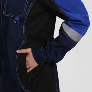 Костюм женский Вектрон-1 (тк.Смесовая,240) брюки, т.синий/васильковый/черный