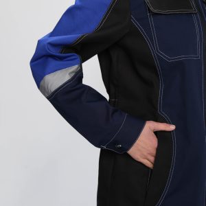 Костюм женский Вектрон-1 (тк.Смесовая,240) брюки, т.синий/васильковый/черный