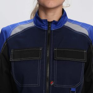 Костюм женский Вектрон-1 (тк.Смесовая,240) брюки, т.синий/васильковый/черный