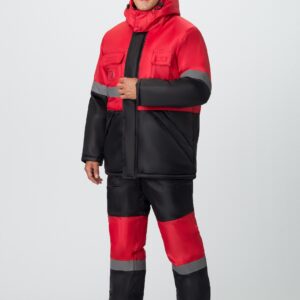 Костюм зимний Мегрес-2 СОП (тк.OxLine,90) п/к, красный/черный
