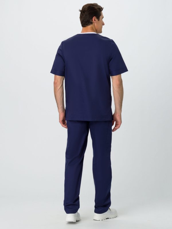 Костюм мужской MedLine Марк (тк.Смесовая,120), т.синий/бежевый