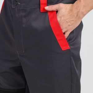 Костюм ProfLineBase-1 (тк.Твил,210) брюки, т.серый/черный/красный