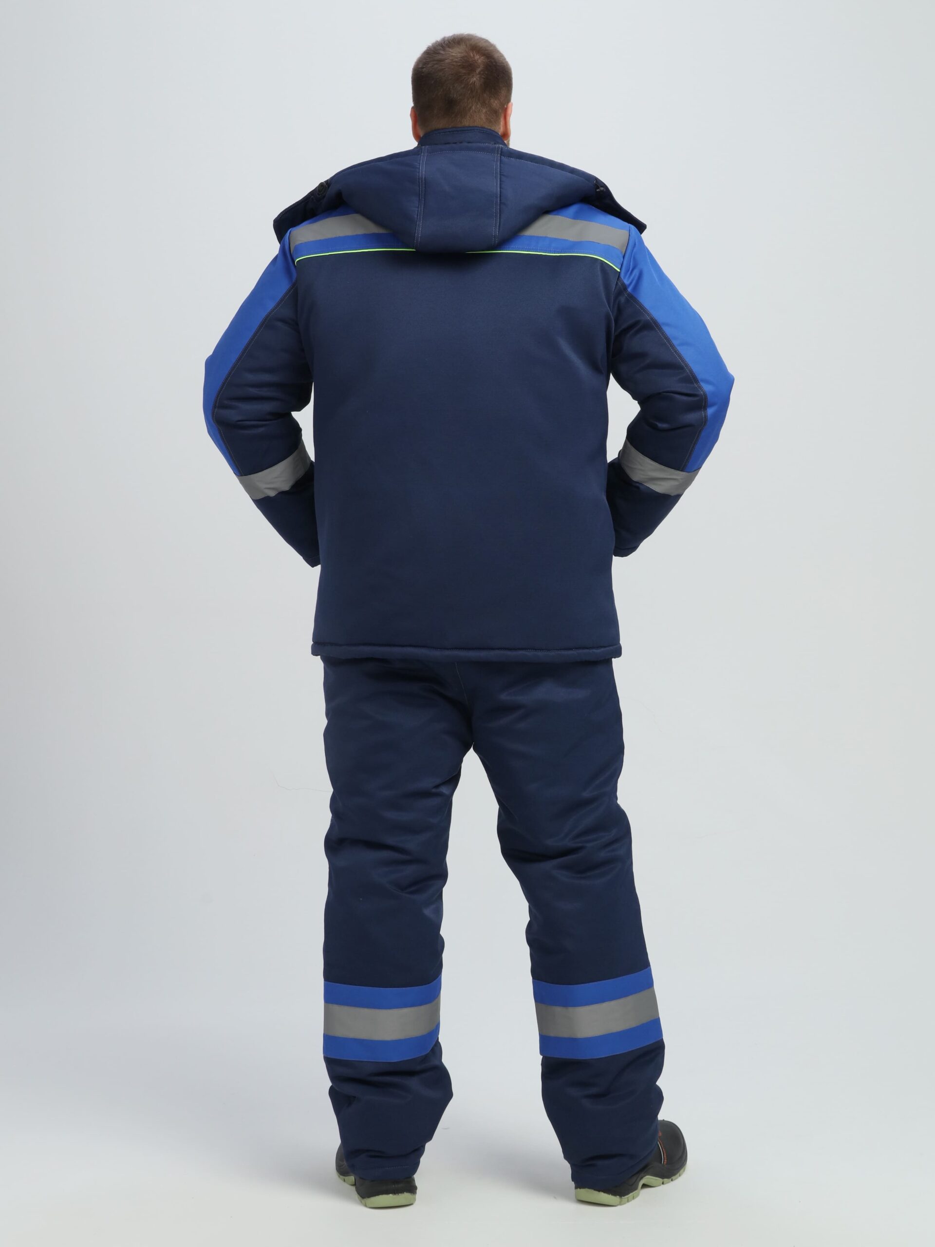 Костюм зимний Бивек-2 СОП (тк.Смесовая,210) пк, т.синий/васильковый/лимонный