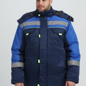 Костюм зимний Бивек-2 СОП (тк.Смесовая,210) пк, т.синий/васильковый/лимонный