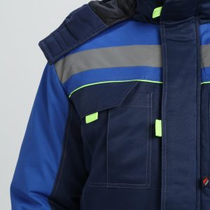 Костюм зимний Бивек-2 СОП (тк.Смесовая,210) пк, т.синий/васильковый/лимонный