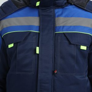 Костюм зимний Бивек-2 СОП (тк.Смесовая,210) пк, т.синий/васильковый/лимонный