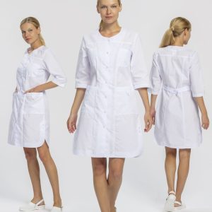 Халат женский Ольга (тк.Смесовая,120), белый