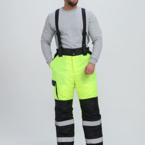 Костюм зимний сигнальный ProfLineSpecialist (тк.Оксфорд PU) брюки, желтый/черный