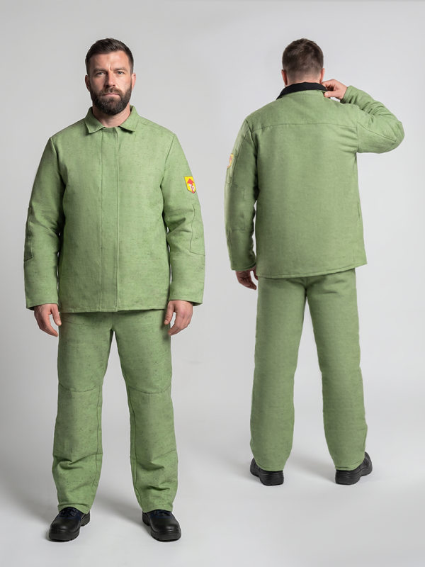Костюм сварщика усиленный 1 кл.защиты ЭКО (тк.Брезент, 480), хаки
